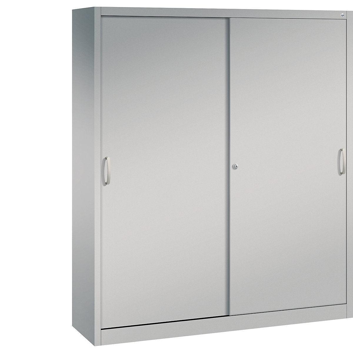 Dulap cu uși glisante ACURADO – C+P, 8 polițe, î. x lăț. x ad. 1950 x 1600 x 400 mm, alb aluminiu-0