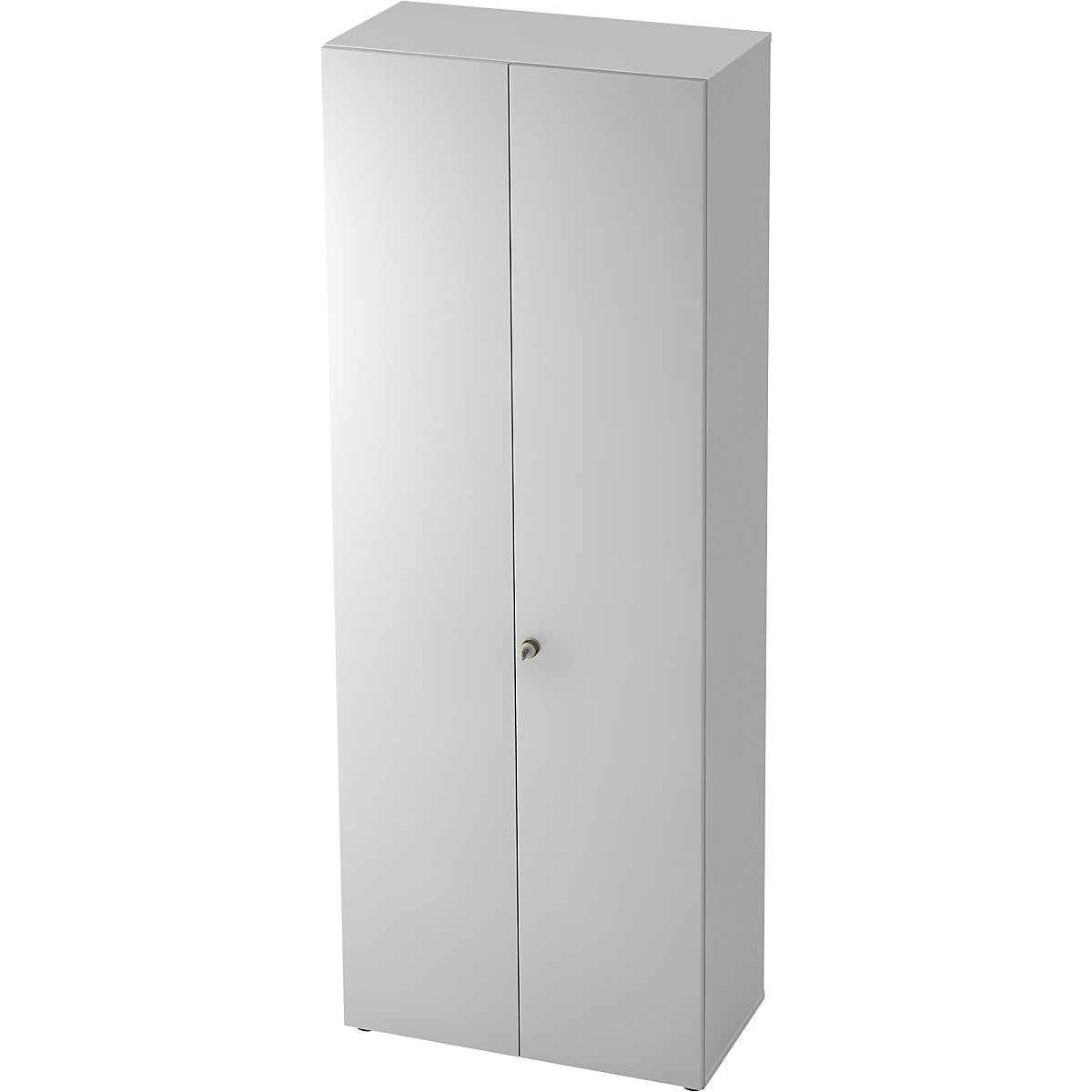 Dulap de haine – eurokraft pro, 2 polițe, 1 bară pentru haine, alb / argintiu aluminiu-0