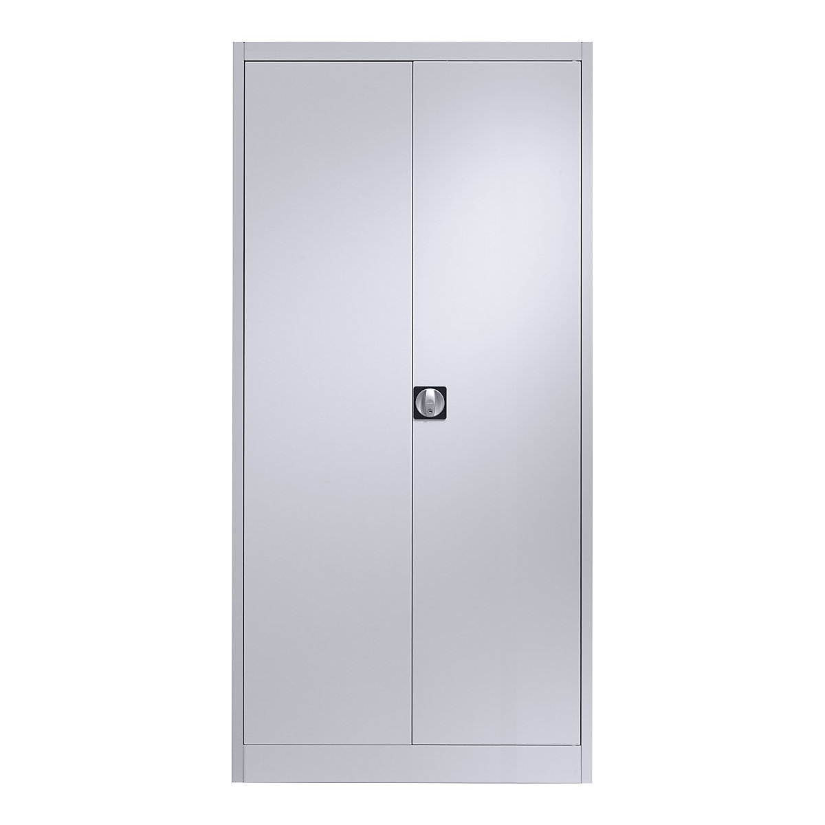 Dulap din oțel cu uși cu canaturi – mauser, 4 polițe, adâncime 600 mm, alb aluminiu-0