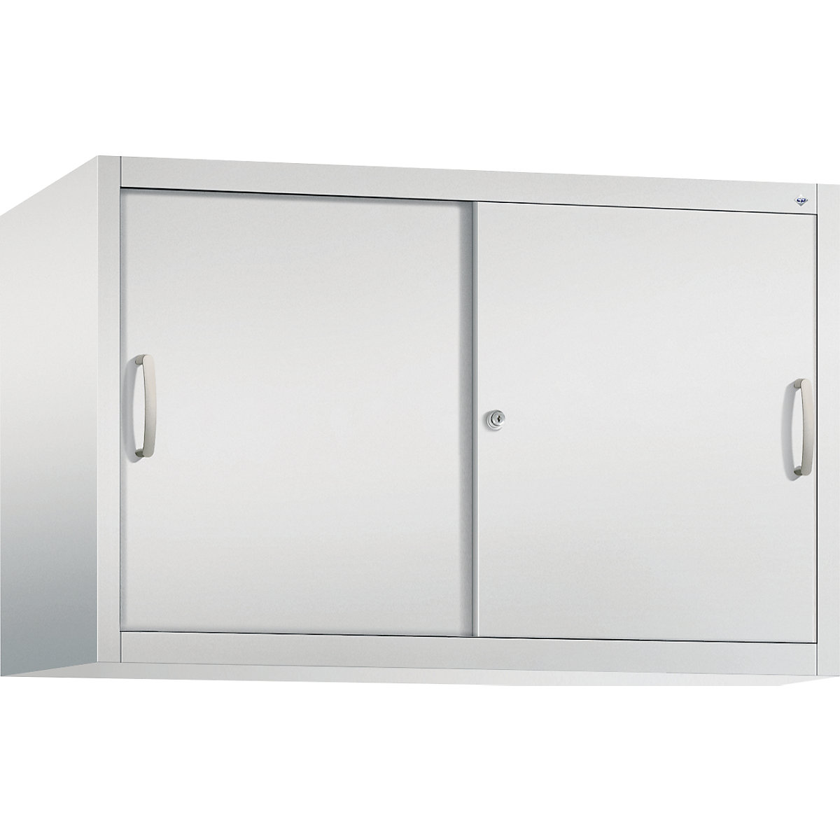 Dulap suprapus cu uși glisante ACURADO – C+P, 1 poliță, î. x lăț. x ad. 790 x 1200 x 500 mm, gri deschis-0