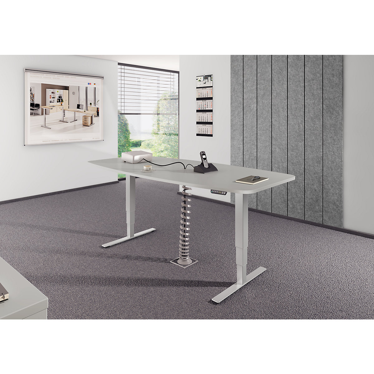 Masă de conferințe, lăț. x ad. 2200 x 1030 mm (Imagine produs 3)-2