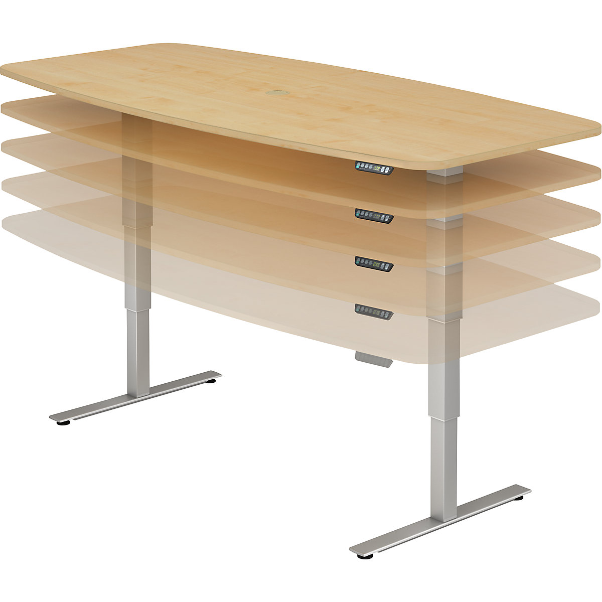 Masă de conferințe, lăț. x ad. 2200 x 1030 mm (Imagine produs 3)-2
