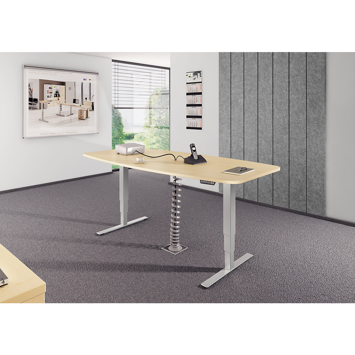 Masă de conferințe, lăț. x ad. 2200 x 1030 mm (Imagine produs 2)-1