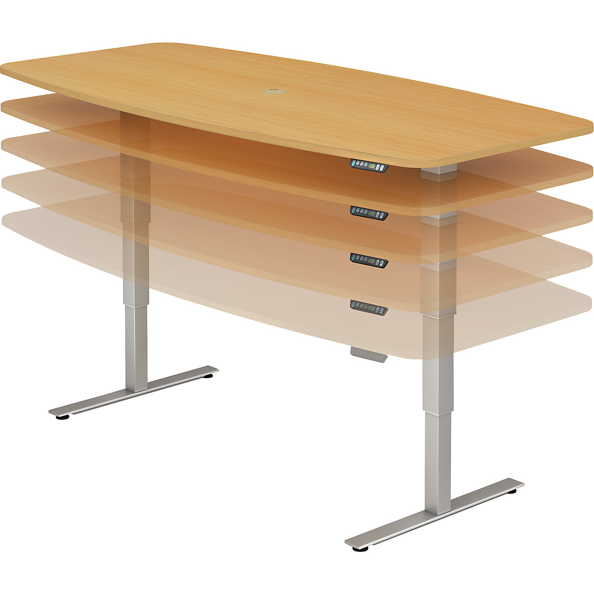 Masă de conferințe, lăț. x ad. 2200 x 1030 mm (Imagine produs 2)-1