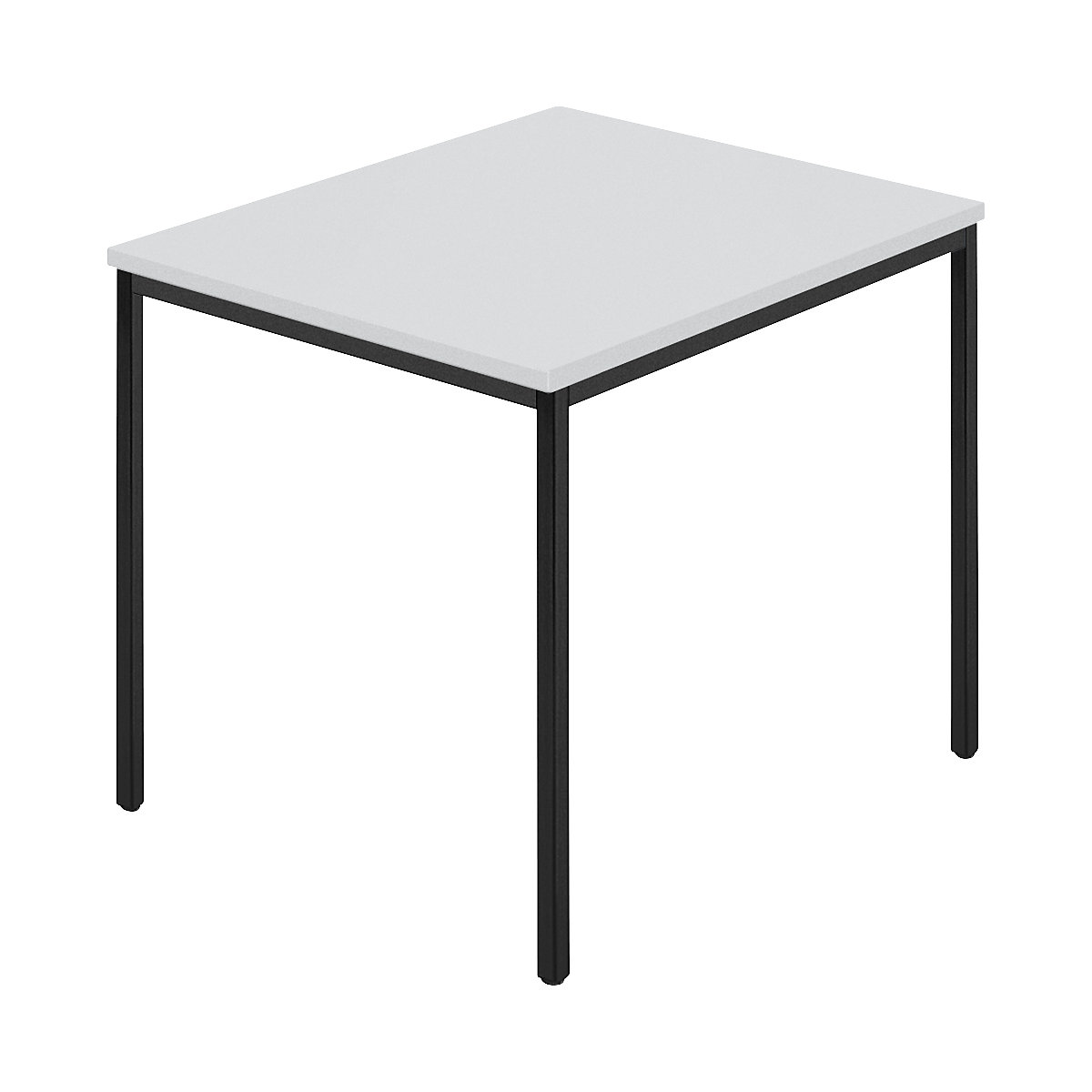 Masă dreptunghiulară, țeavă rectangulară cu strat din plastic, lăț. x ad. 800 x 800 mm, gri / antracit-0