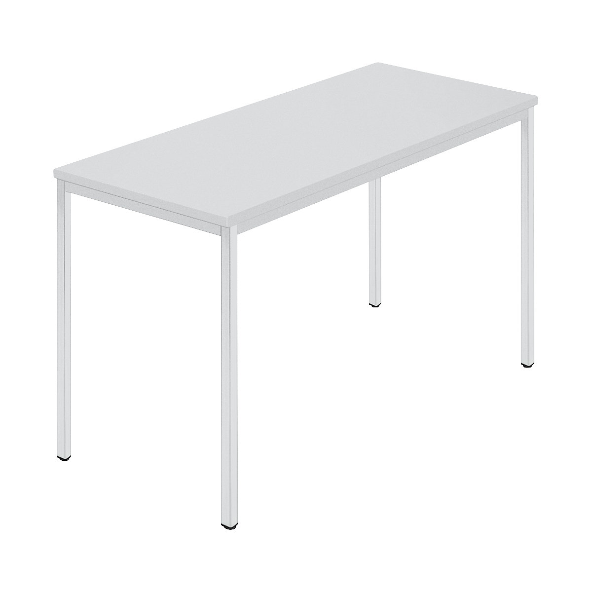 Masă dreptunghiulară, țeavă rectangulară cu strat din plastic, lăț. x ad. 1200 x 600 mm, gri / gri-0