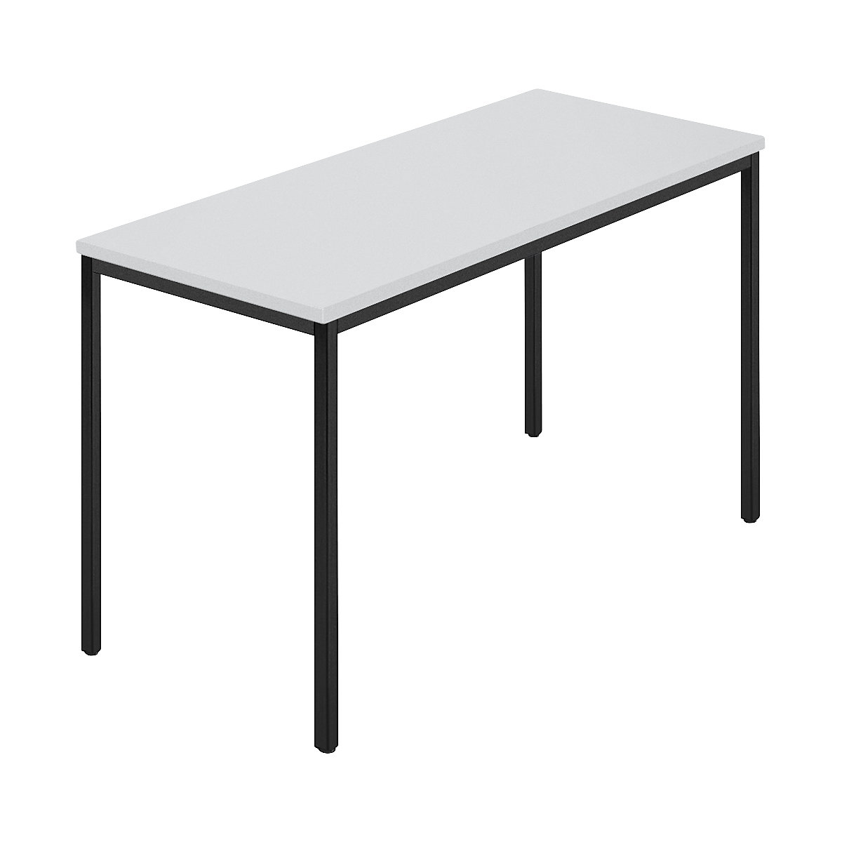 Masă dreptunghiulară, țeavă rectangulară cu strat din plastic, lăț. x ad. 1200 x 600 mm, gri / antracit-0