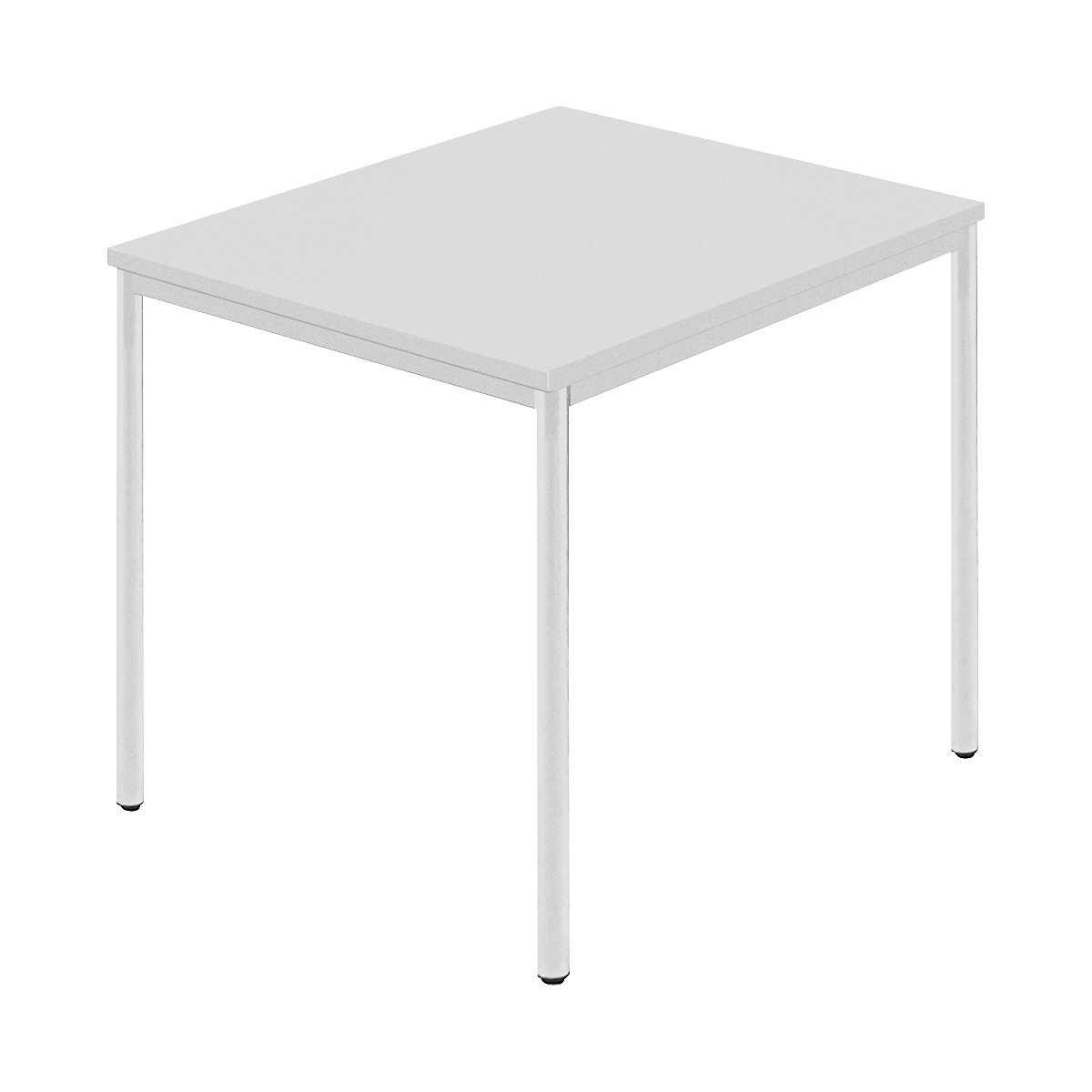 Masă dreptunghiulară, țeavă tubulară cu strat din plastic, lăț. x ad. 800 x 800 mm, gri / gri-0