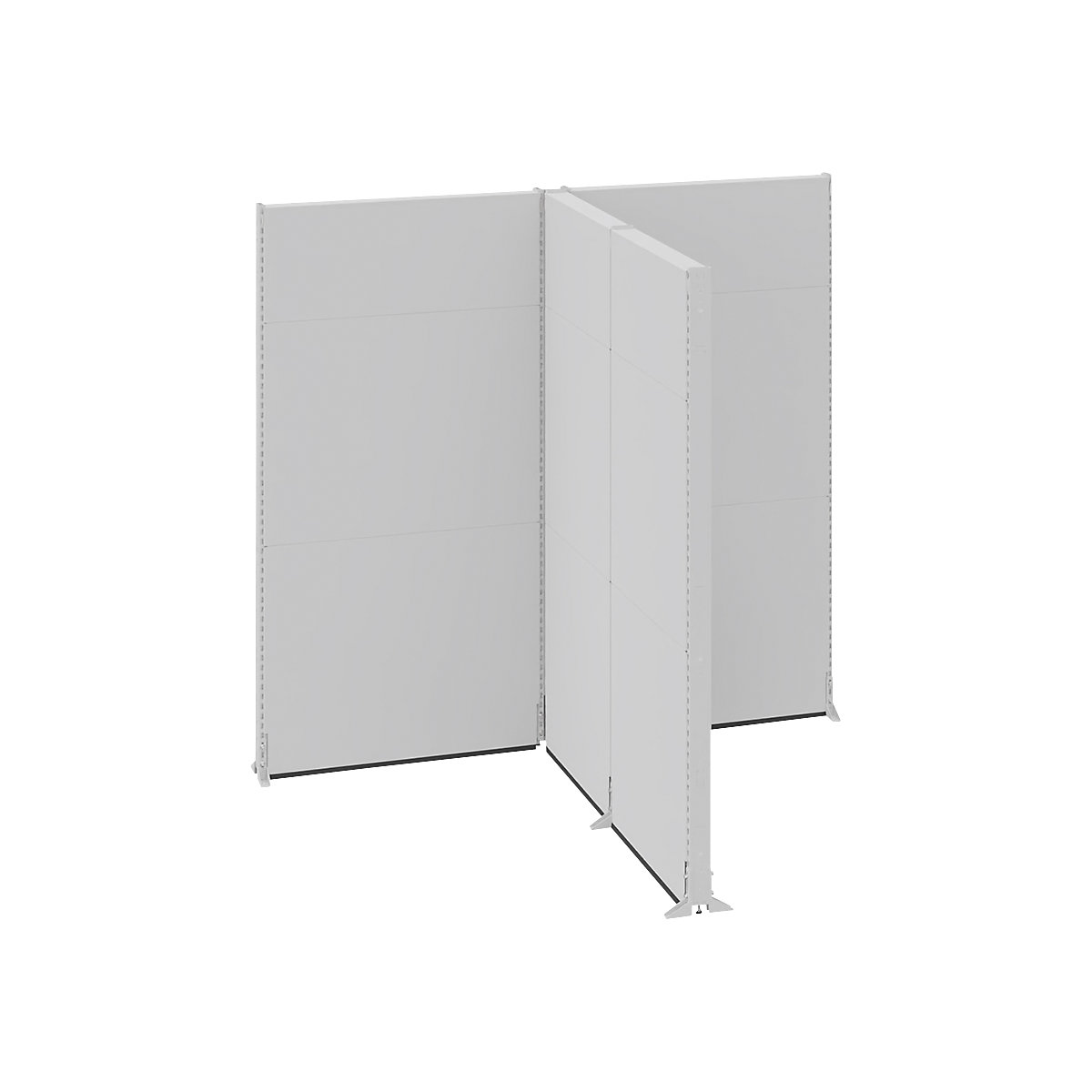 Paravan acustic, birou/industrie, module complete, lung. x lăț. x î. 2656 x 2131 x 2500 mm-0
