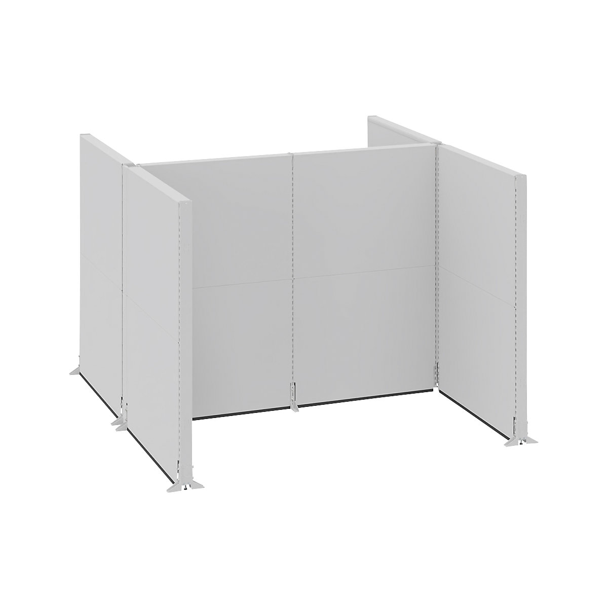 Paravan acustic, birou/industrie, module complete, lung. x lăț. x î. 2900 x 2670 x 2000 mm-0