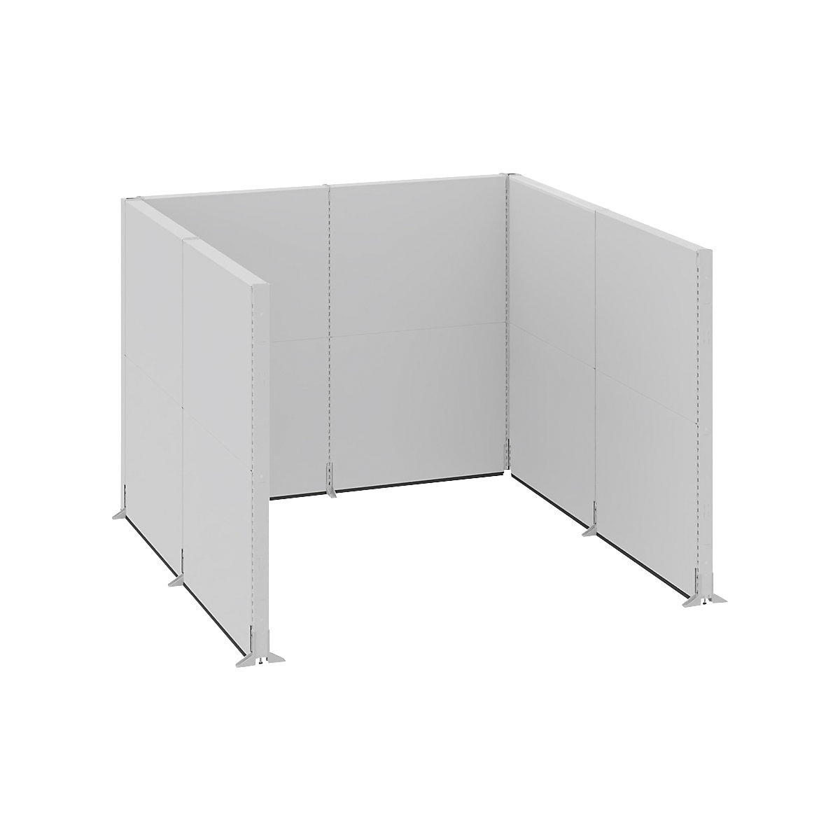 Paravan acustic, birou/industrie, module complete, lung. x lăț. x î. 2730 x 2630 x 2000 mm-0