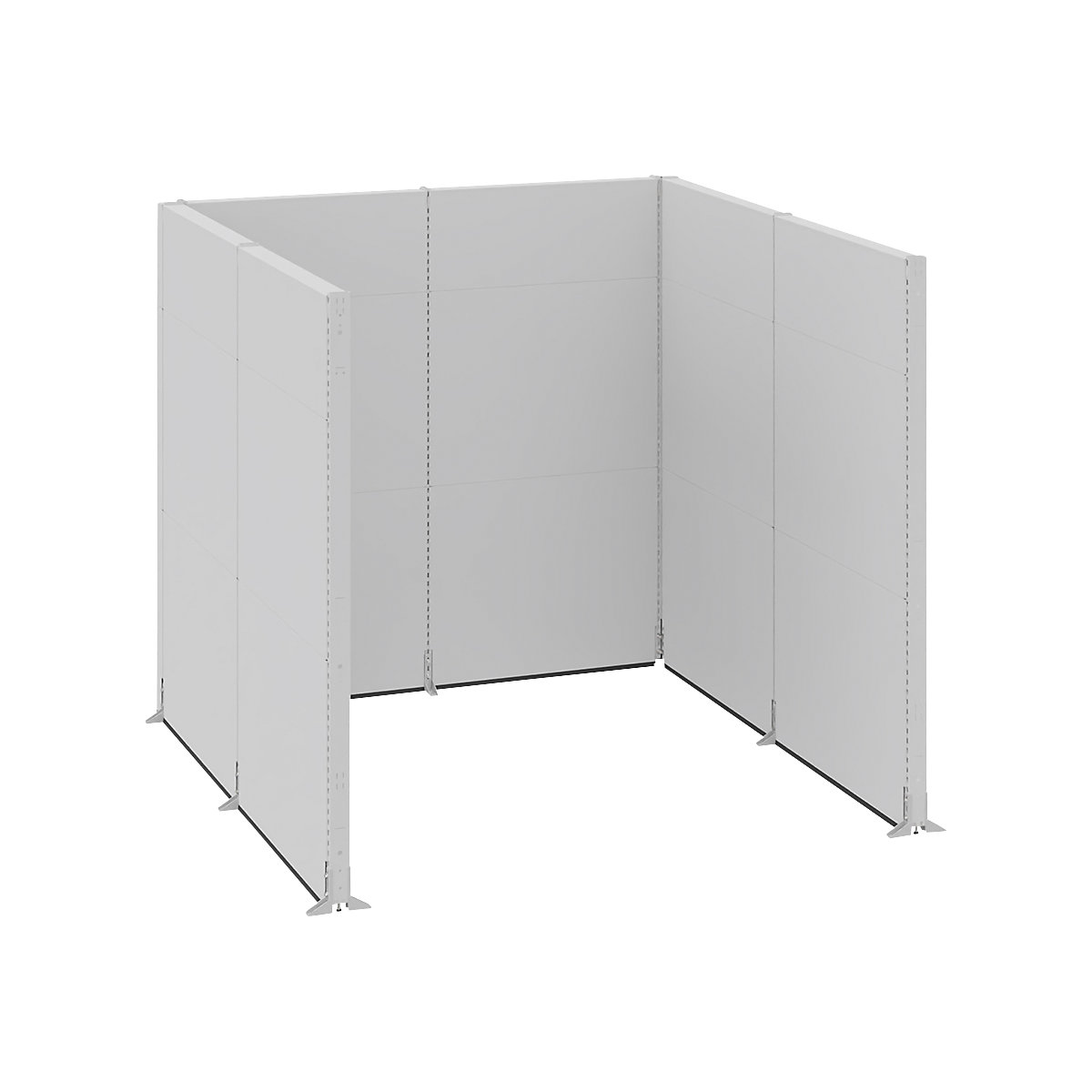 Paravan acustic, birou/industrie, module complete, lung. x lăț. x î. 2730 x 2630 x 2500 mm-0
