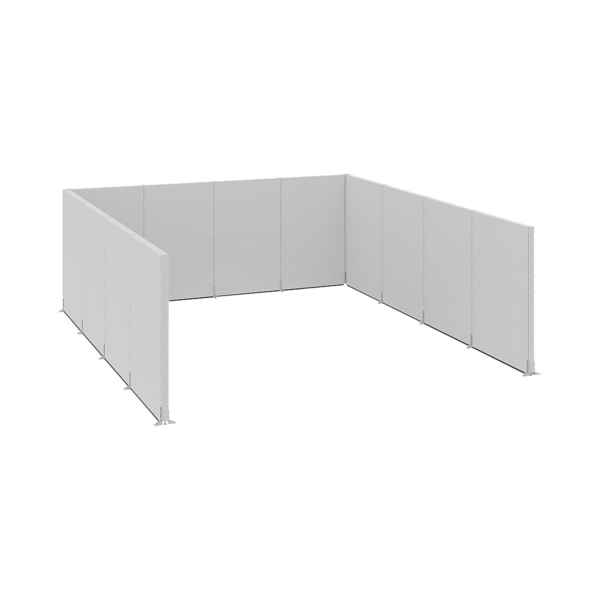 Paravan acustic, birou/industrie, module complete, lung. x lăț. x î. 5230 x 5130 x 2000 mm-0