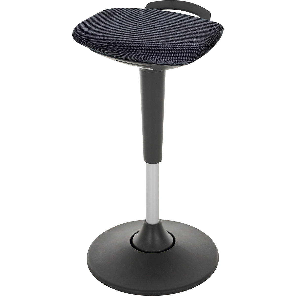 Scaun de sprijin flexibil, reglabil pe înălțime 600 – 840 mm, tapițerie neagră-0