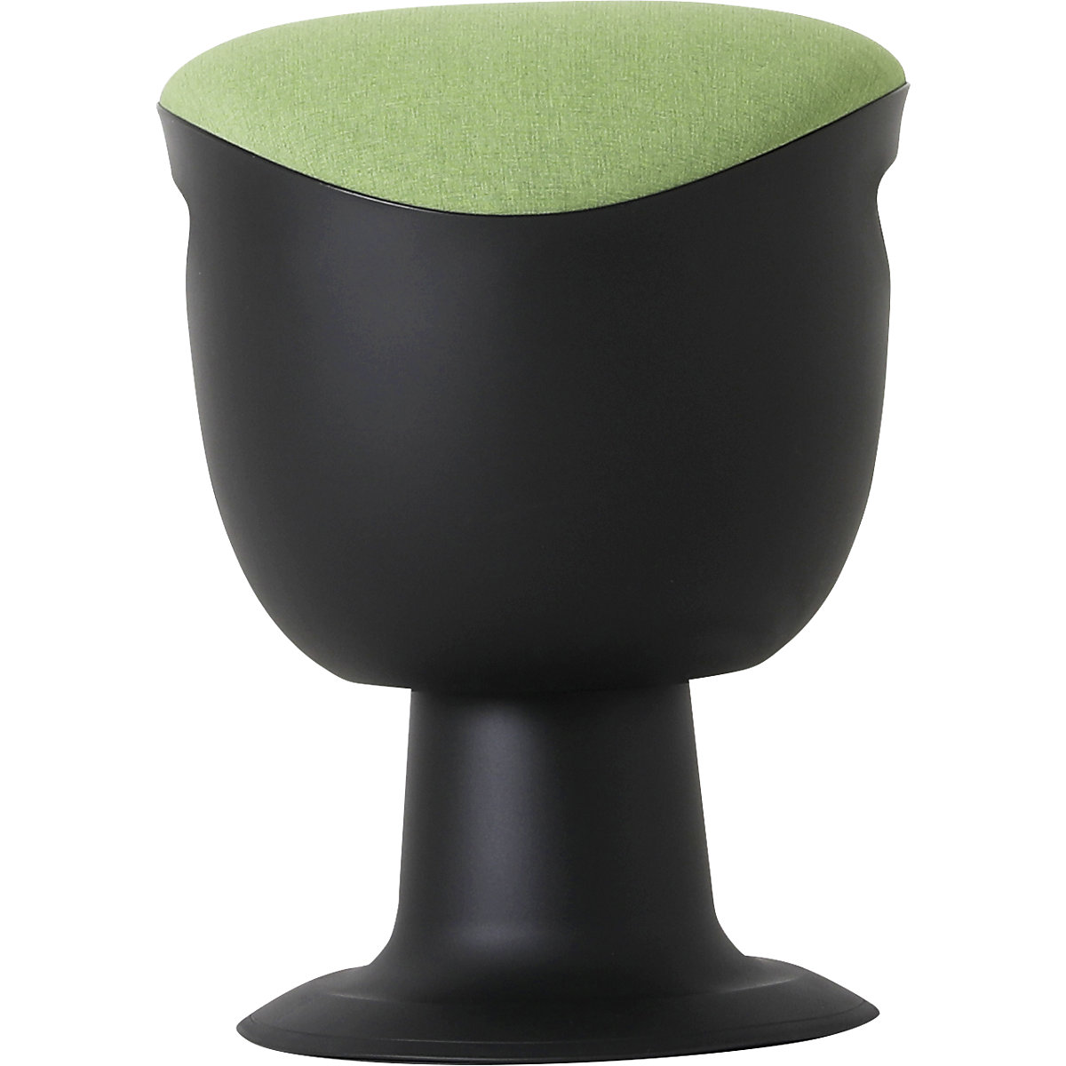 Taburet flexibil, reglabil pe înălțime 465 – 585 mm, șezut tapițat, tapițerie verde-0