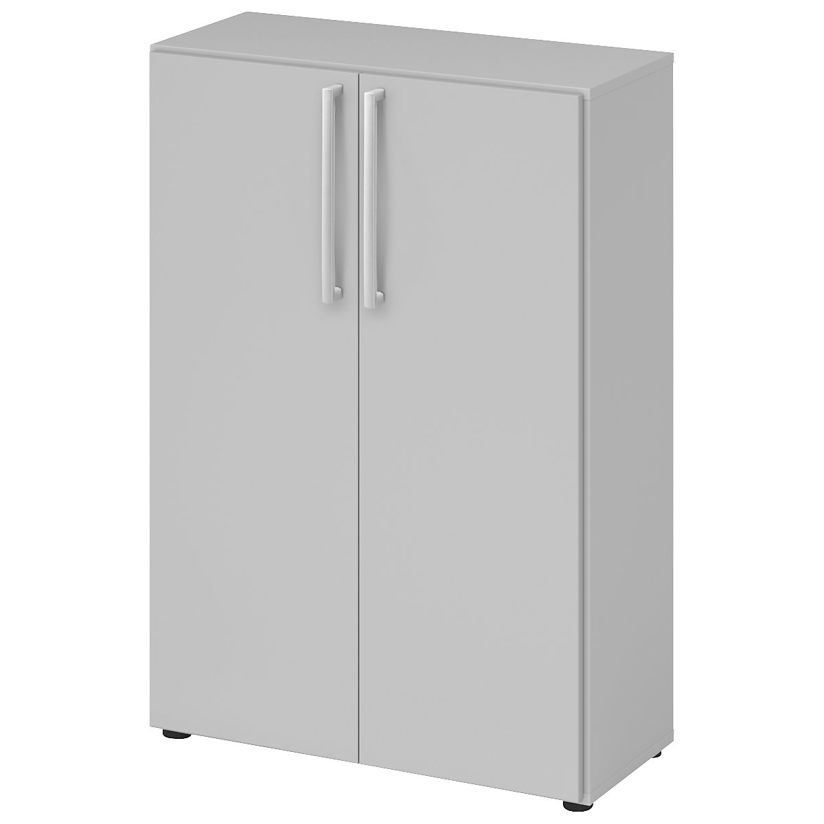 Armoire de bureau – eurokraft pro, 2 tablettes, h x l x p 1144 x 800 x 346 mm, gris clair-0