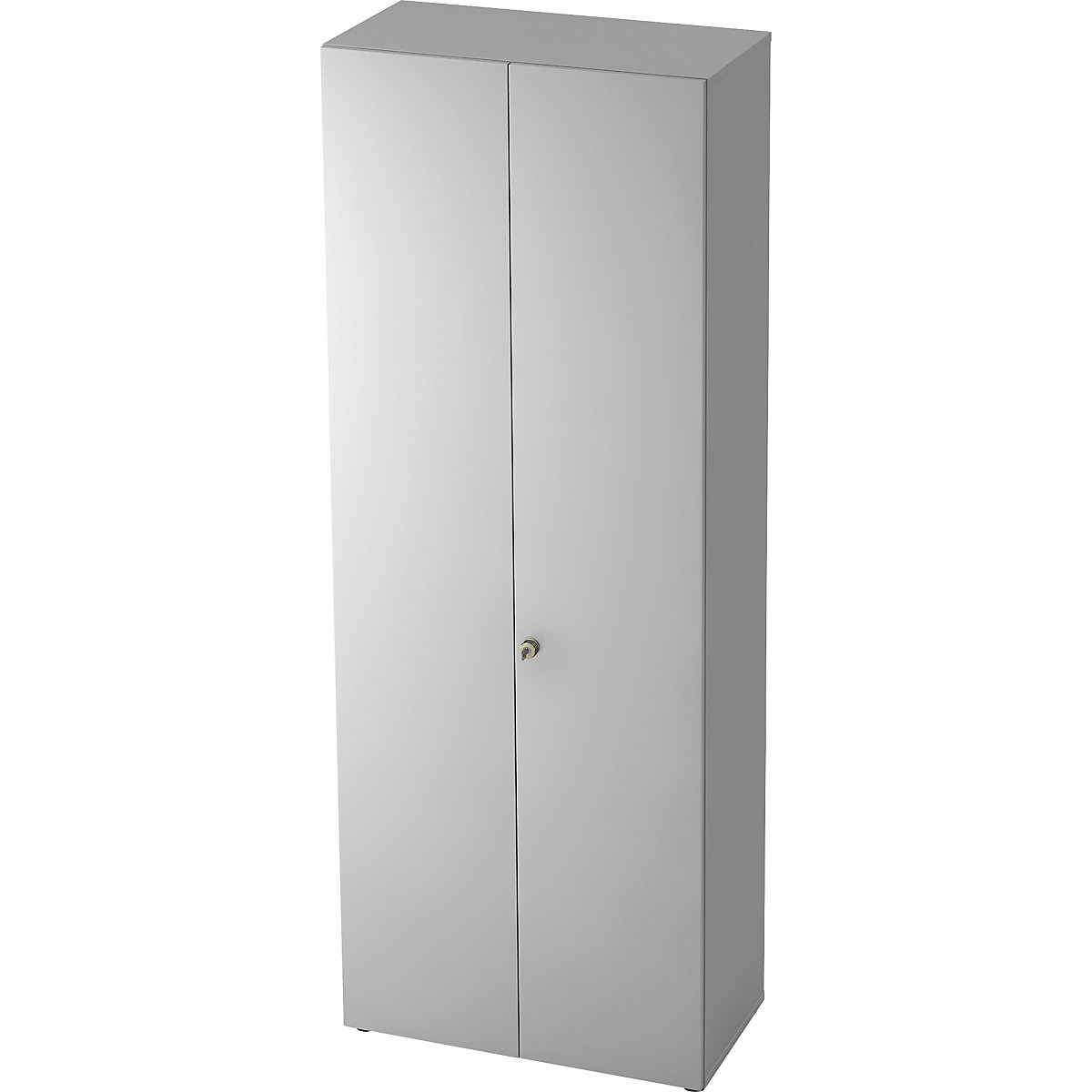 Vestiaire – eurokraft pro, 2 tablettes, 1 tringle, gris clair / gris clair-0