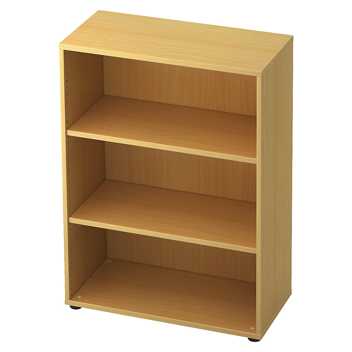 Rayonnage de bureau – eurokraft pro, 2 tablettes, façon hêtre-0