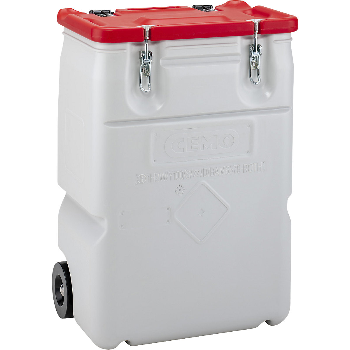 Contenitore per la raccolta di sostanze pericolose Mobil-Box – CEMO, capacità 170 l, lungh. x largh. x alt. 400 x 600 x 880 mm, rosso-0