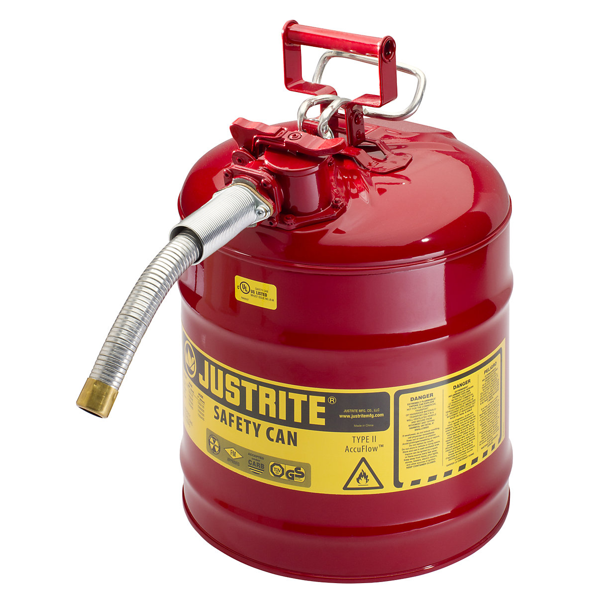 Contenitore di sicurezza con tubo flessibile in metallo – Justrite