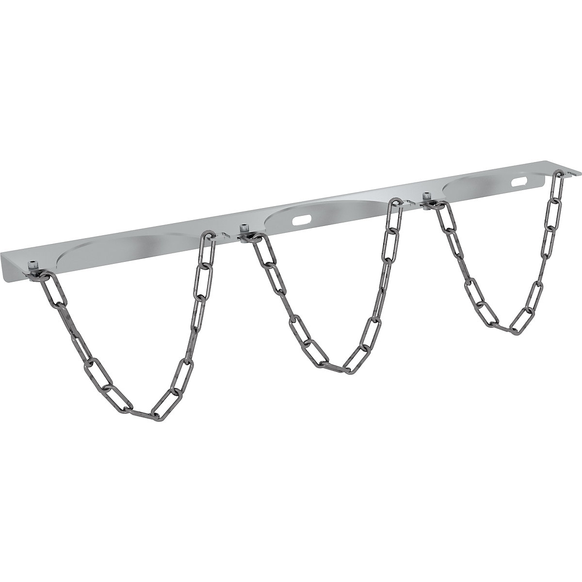 Supporto da parete per bombole di gas – eurokraft basic, per 3 bombole, per Ø bombola max 140 mm-0