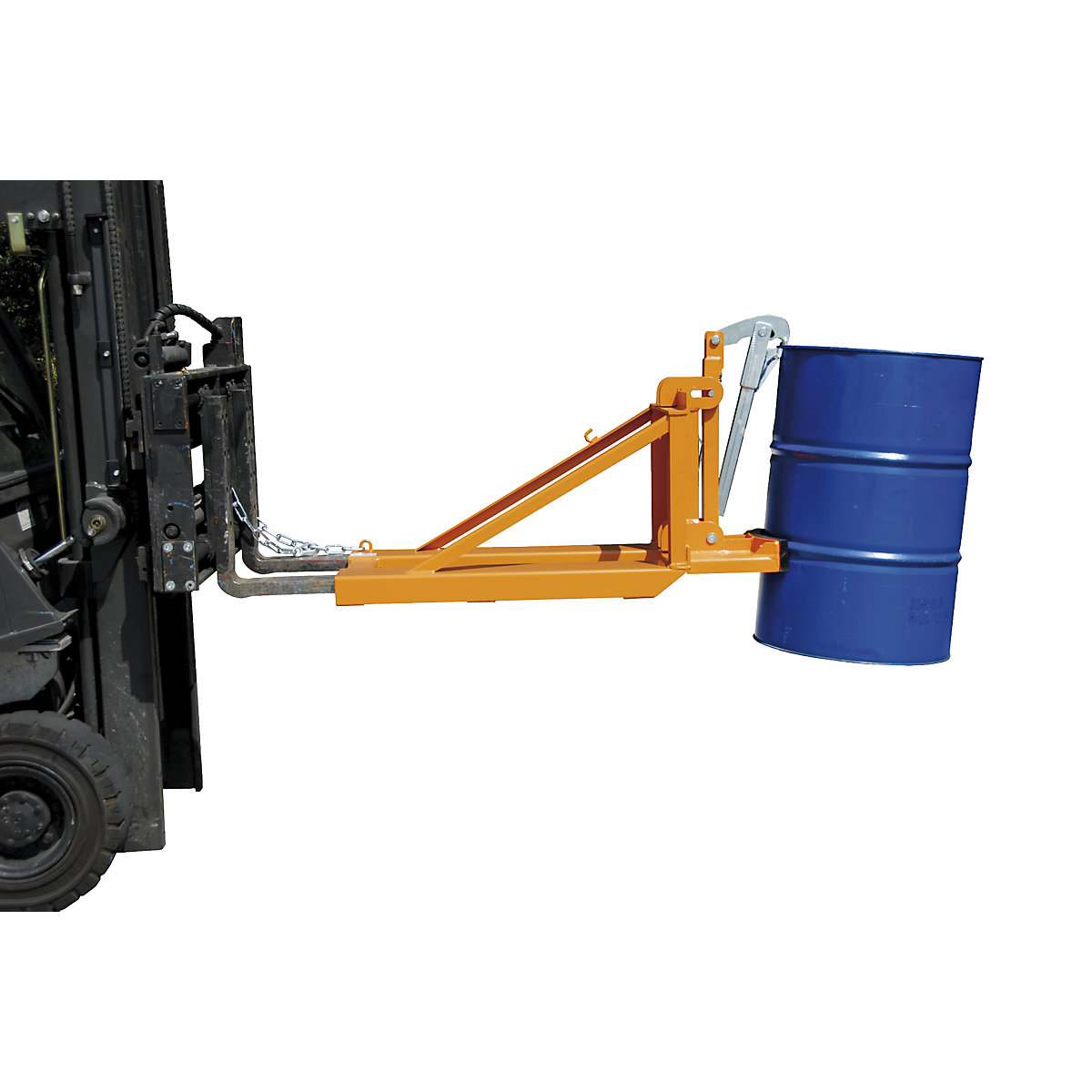 Benna prensile per fusto in verticale – eurokraft pro, 1 fusto, laccata-0