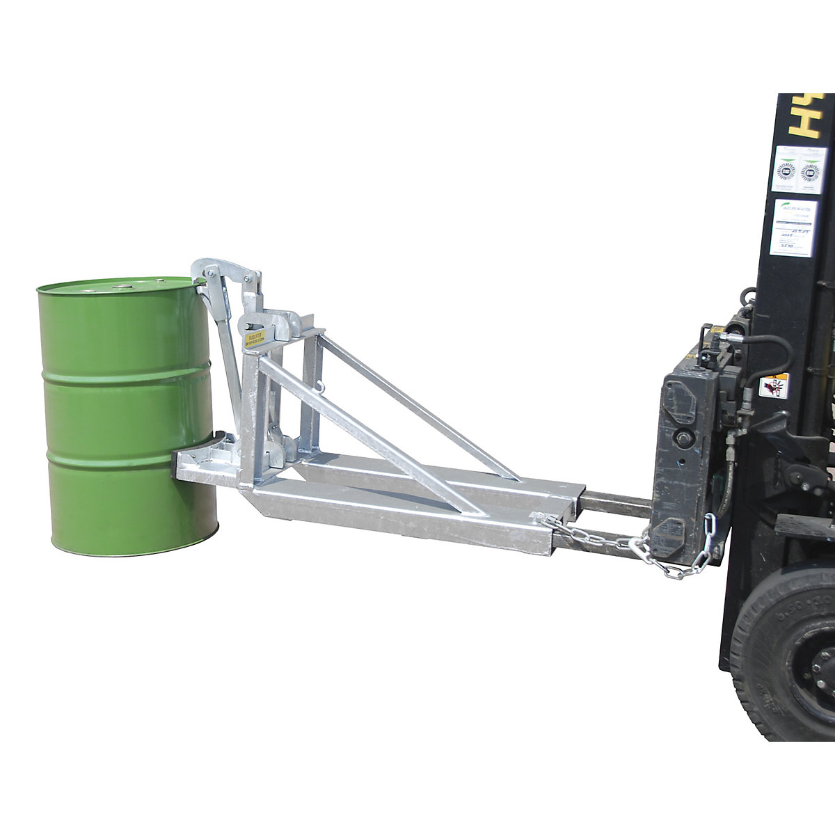 Benna prensile per fusto in verticale – eurokraft pro, 1 fusto, zincato-0