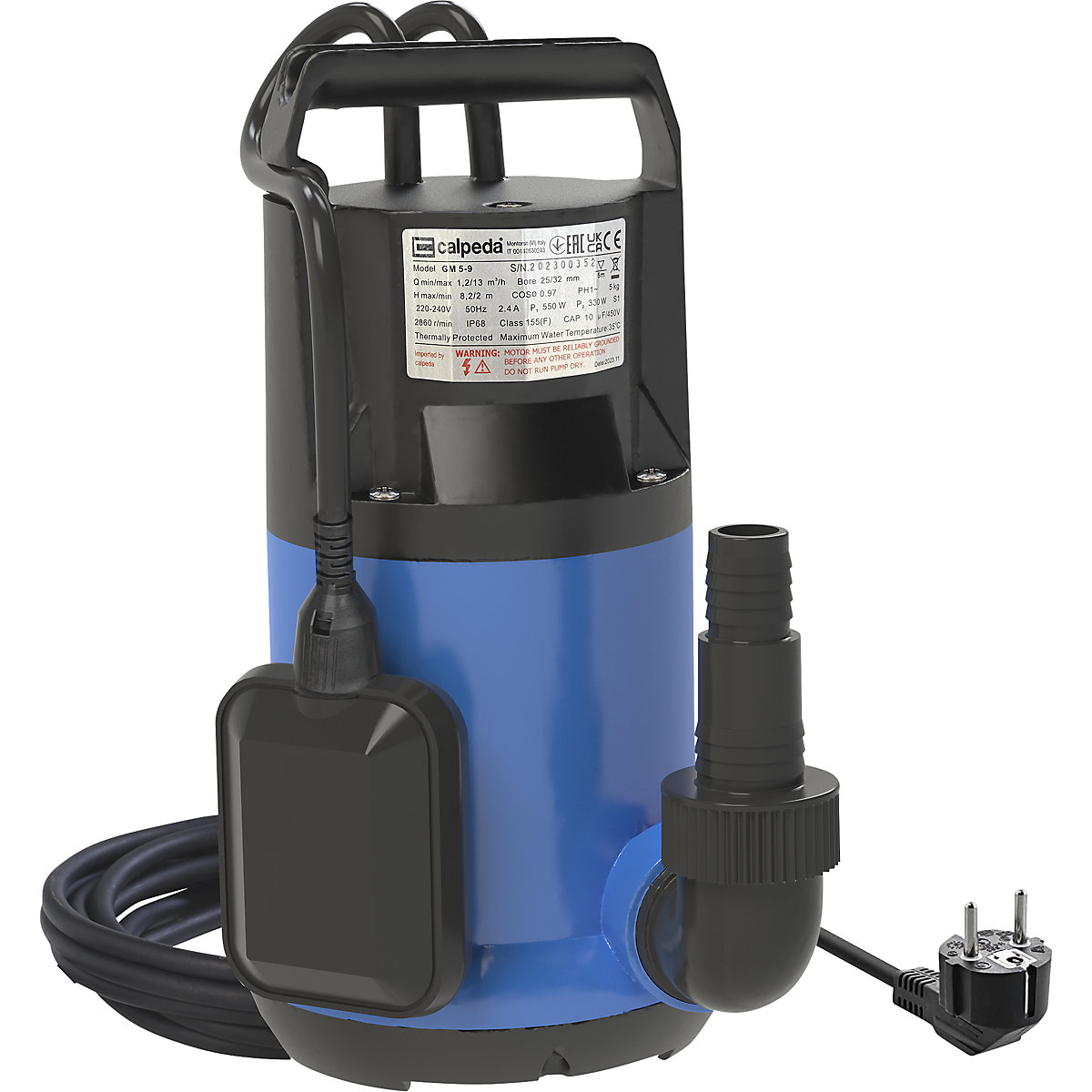 Pompa ad immersione per scarico dell'acqua GM 5-9