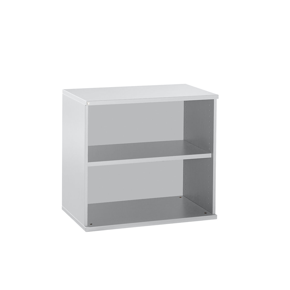 Armario auxiliar LENA, H x A x P 722 x 800 x 442 mm, 1 balda, 2 pisos de archivadores, gris luminoso-0
