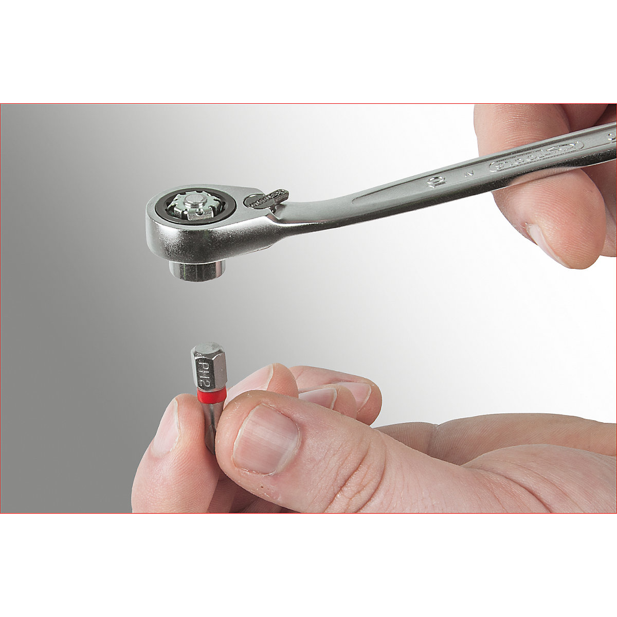 Zestaw kluczy płasko-oczkowych z grzechotką GEARplus, możliwość przełączania – KS Tools (Zdjęcie produktu 6)-5