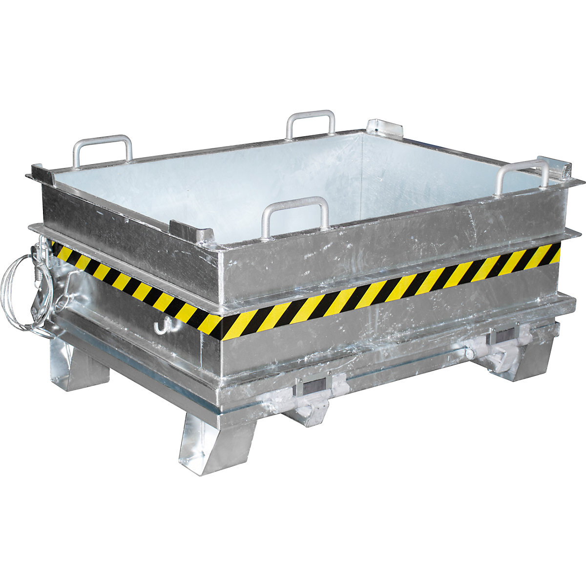 Container cu podea rabatabilă BC – eurokraft pro, volum 0,5 m³, capacitate portantă 1000 kg, zincat la cald-0