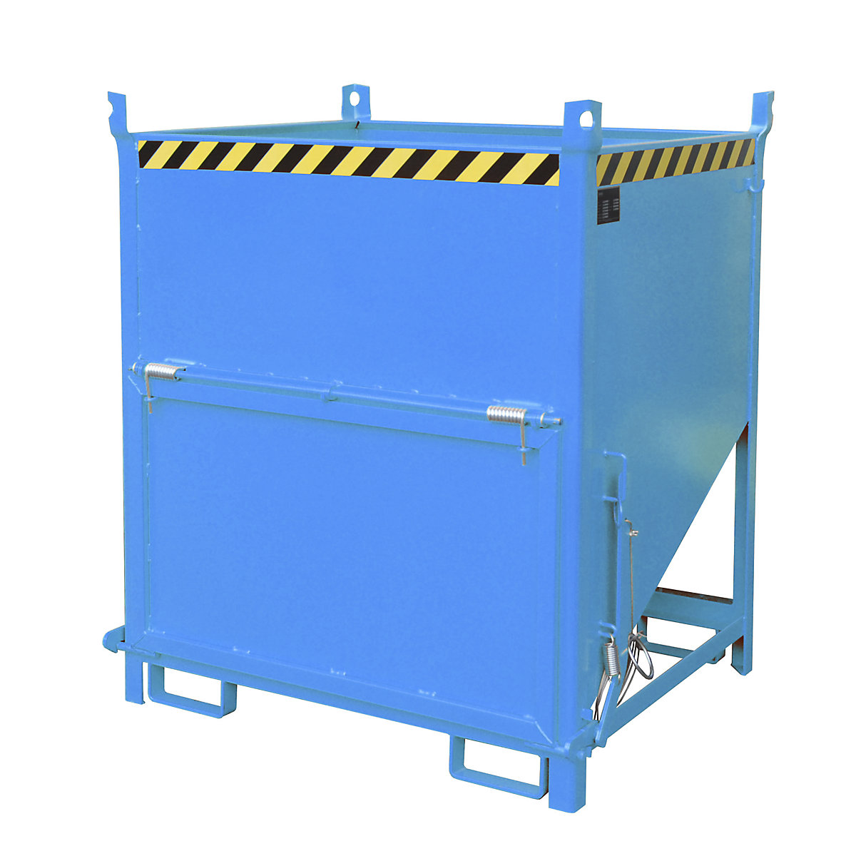 Recipient siloz – eurokraft pro, volum 1 m³, cu clapetă în partea din față, albastru deschis RAL 5012-0