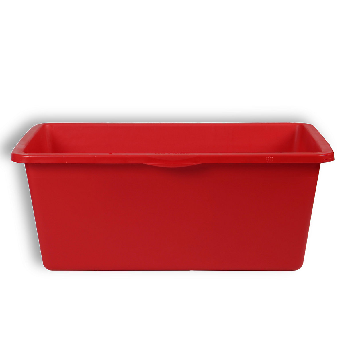 Benă din plastic, volum 90 l, 640 x 350 mm, roșu, amb. 3 buc.-0