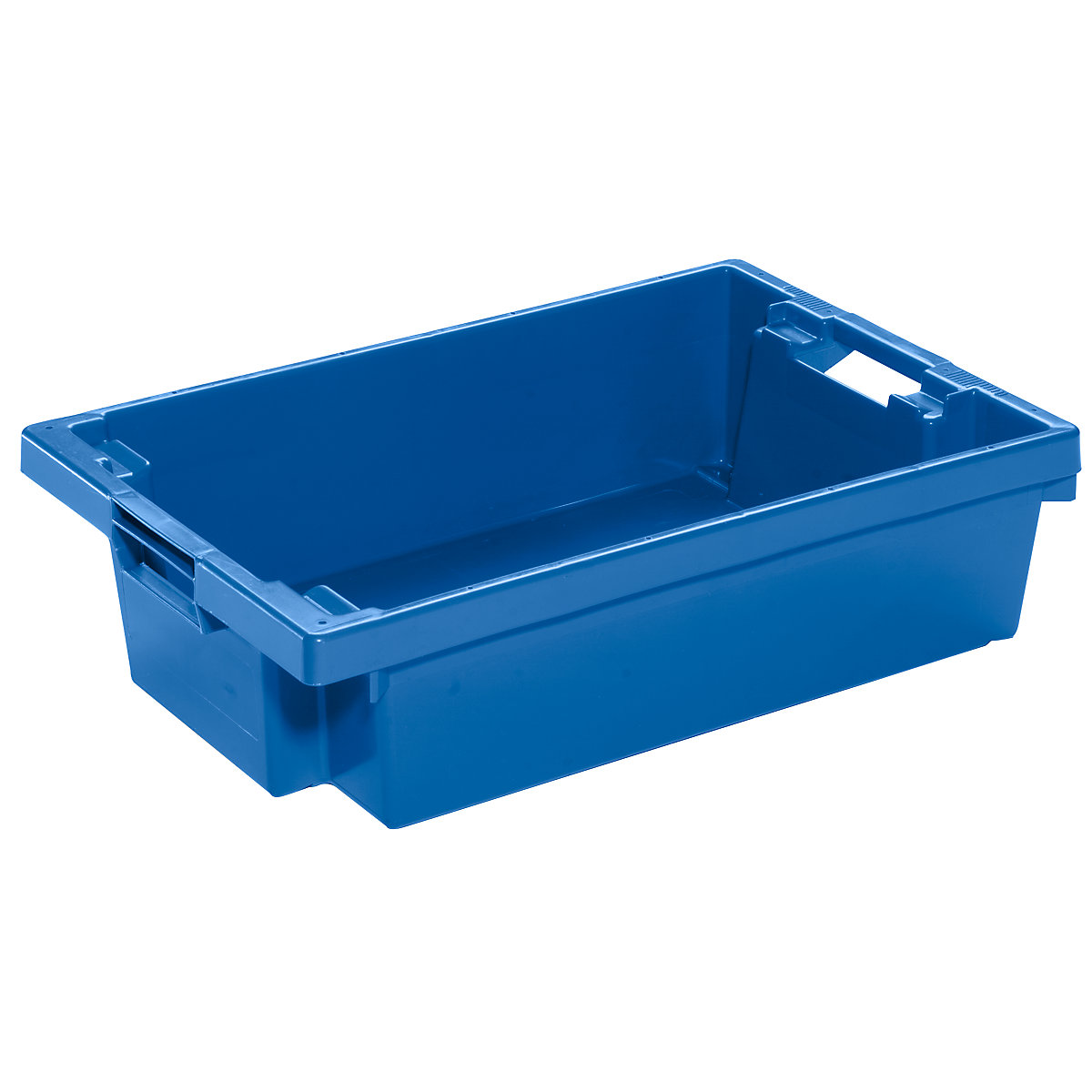 Cutie de depozitare din HDPE, volum 25 l, pereți și bază pline, albastru-0
