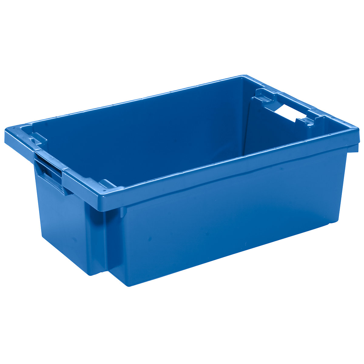 Cutie de depozitare din HDPE, volum 32 l, pereți și bază pline, albastru-0