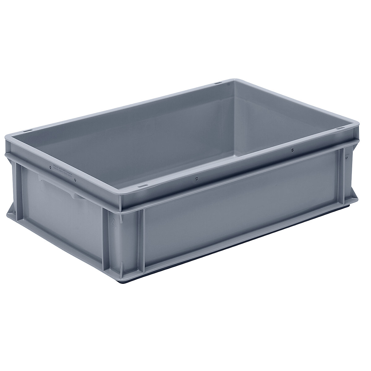 Navetă euro stivuibilă din polipropilenă (PP), capacitate portantă 20 kg, gri-argintiu, volum 30 l, înălțime exterioară 170 mm, amb. 4 buc.-0