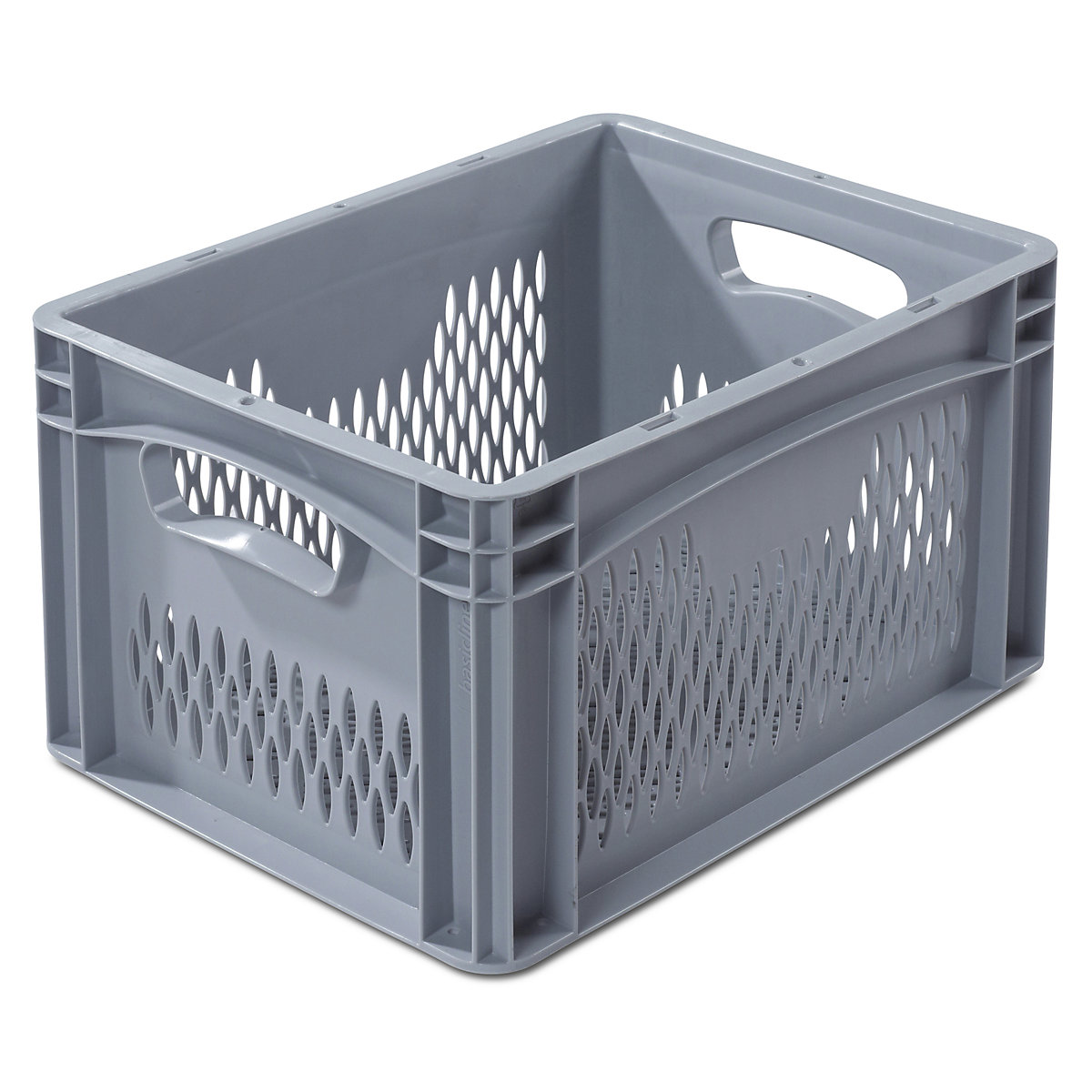 Navetă normă euro, lung. x lăț. 400 x 300 mm, pereți și bază perforate, înălțime 220 mm-0