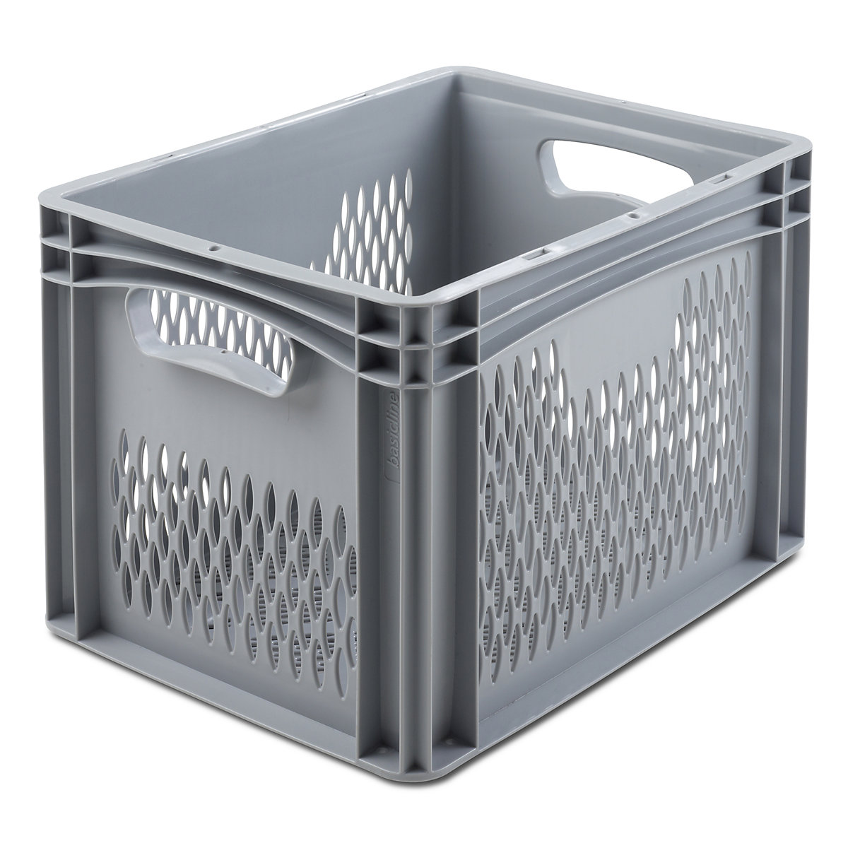 Navetă normă euro, lung. x lăț. 400 x 300 mm, pereți și bază perforate, înălțime 270 mm-0