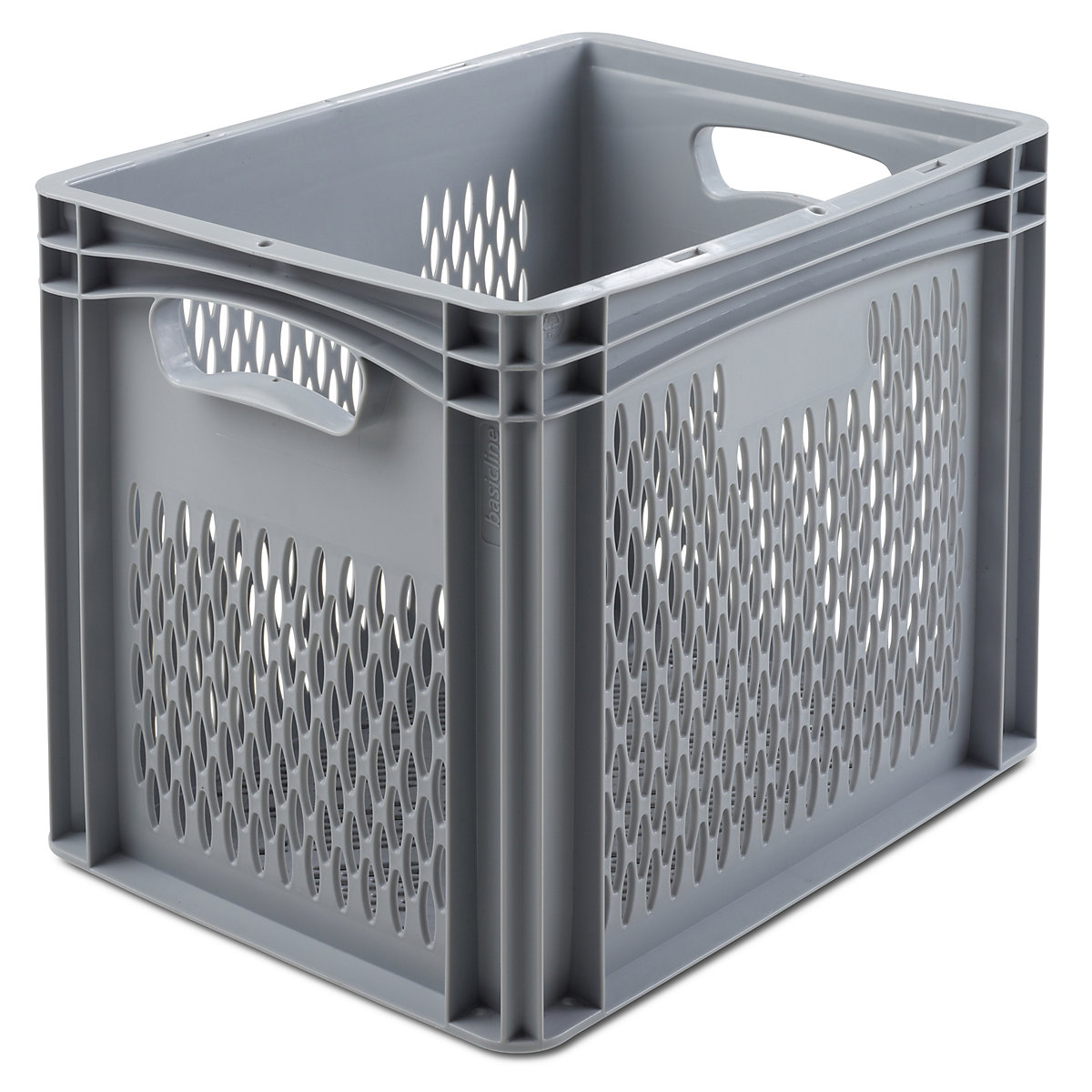 Navetă normă euro, lung. x lăț. 400 x 300 mm, pereți și bază perforate, înălțime 320 mm-0