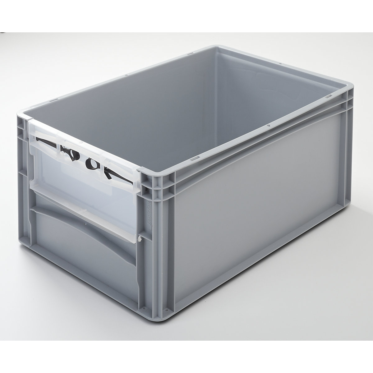Navetă normă euro, lung. x lăț. 600 x 400 mm, cu clapetă frontală, înălțime 270 mm-0