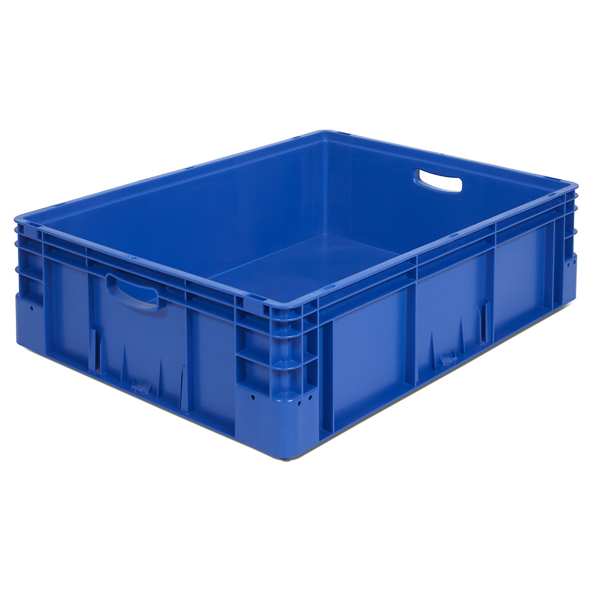 Navetă industrială, capacitate 90 l, lung. x lăț. x î. 800 x 600 x 220 mm, albastru