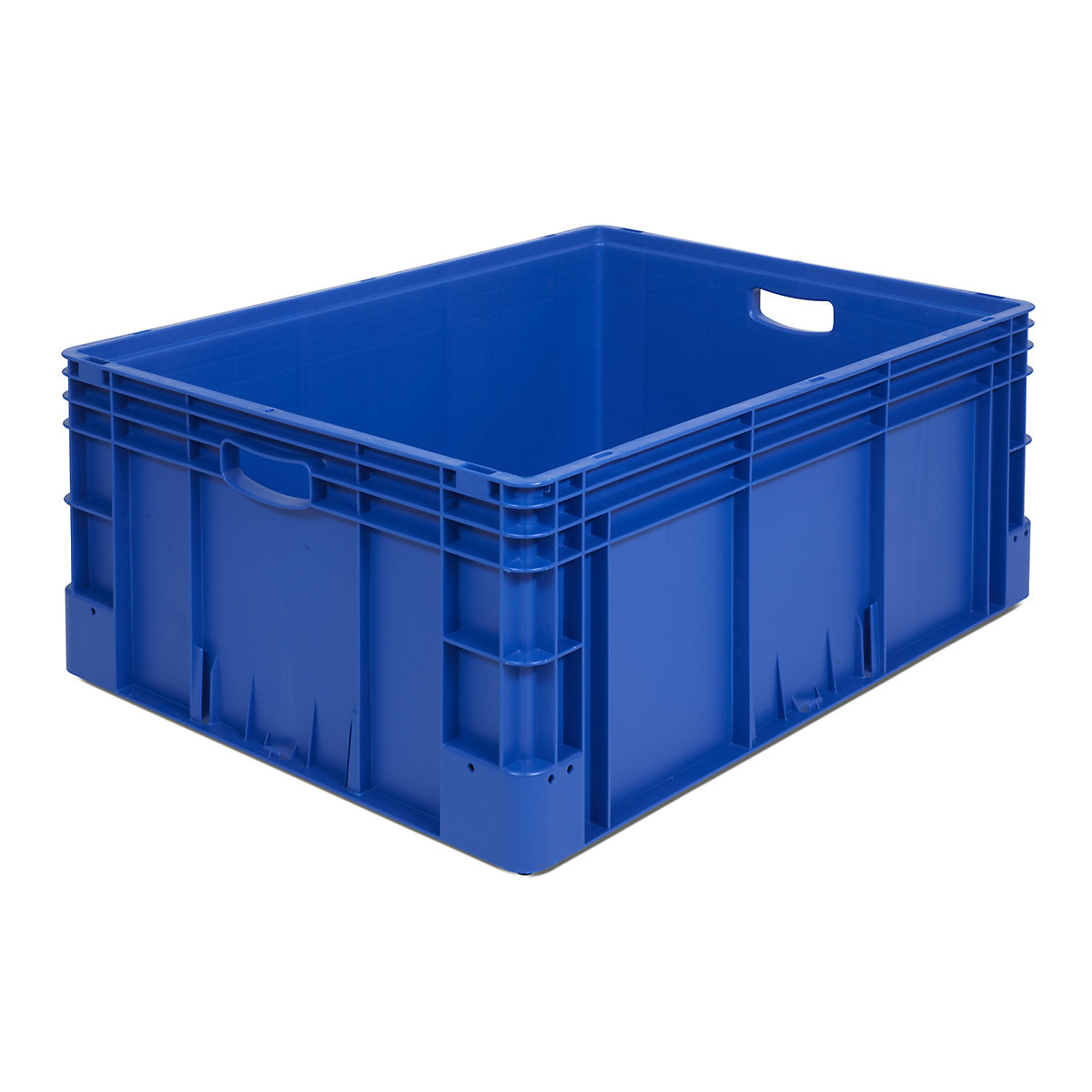 Navetă industrială, capacitate 132 l, lung. x lăț. x î. 800 x 600 x 320 mm, albastru