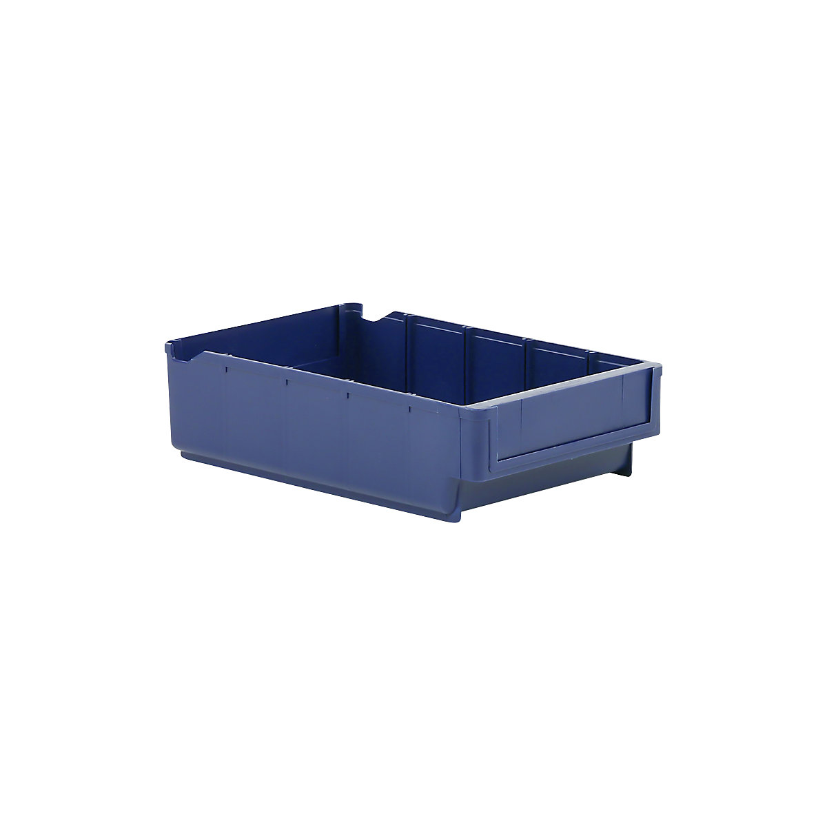 Navetă din polipropilenă pentru rafturi, albastru, lung. x lăț. x î. 300 x 188 x 80 mm, amb. 20 buc.-0