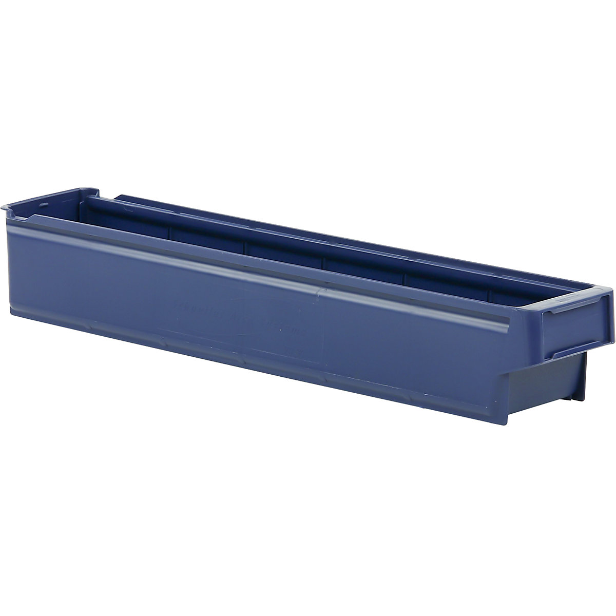 Navetă din polipropilenă pentru rafturi, albastru, lung. x lăț. x î. 600 x 115 x 100 mm, amb. 16 buc.-0