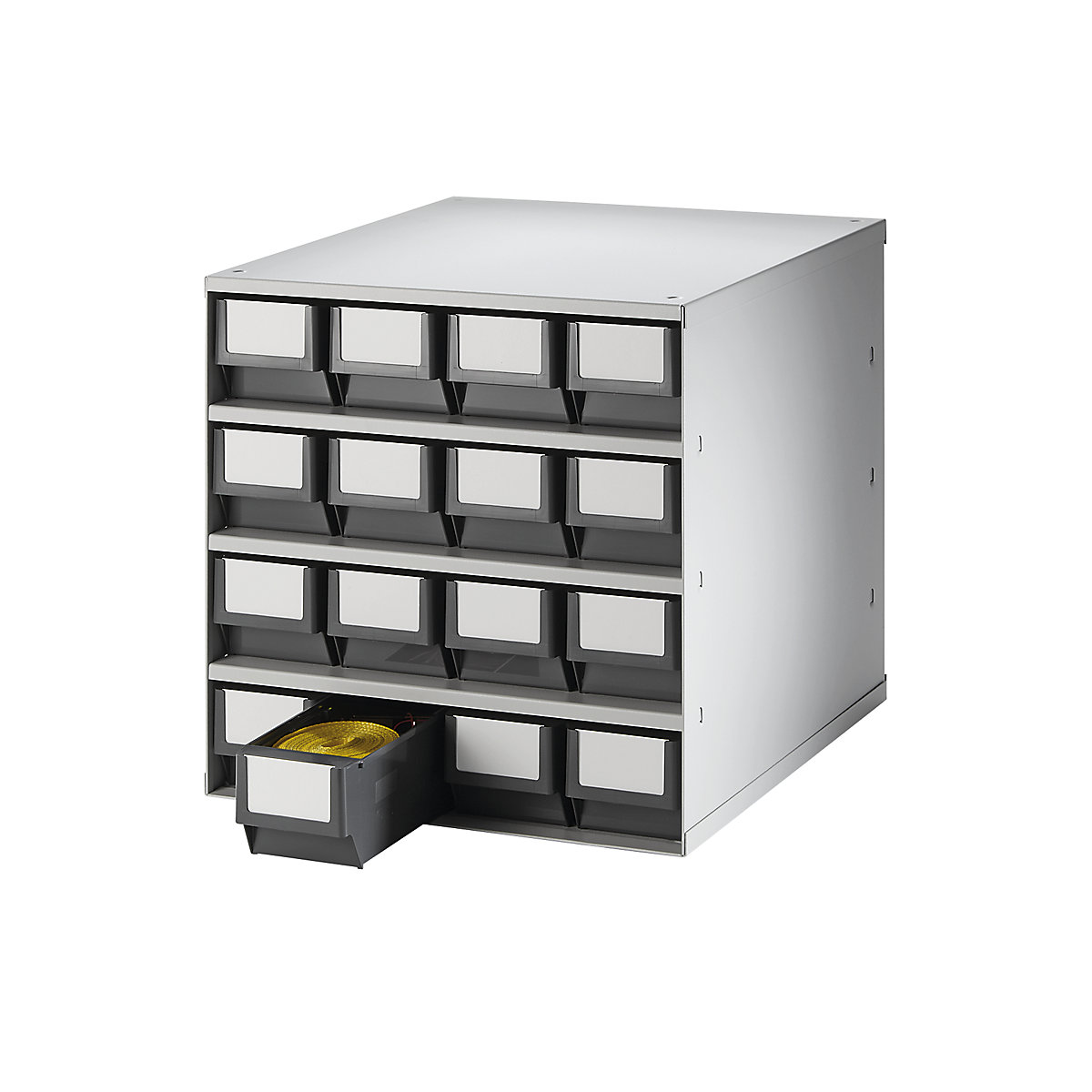 Magazie cu sertare, capacitate portantă maximă a carcasei 75 kg, î. x lăț. x ad. 395 x 376 x 400 mm, 16 sertare, sertare gri-0