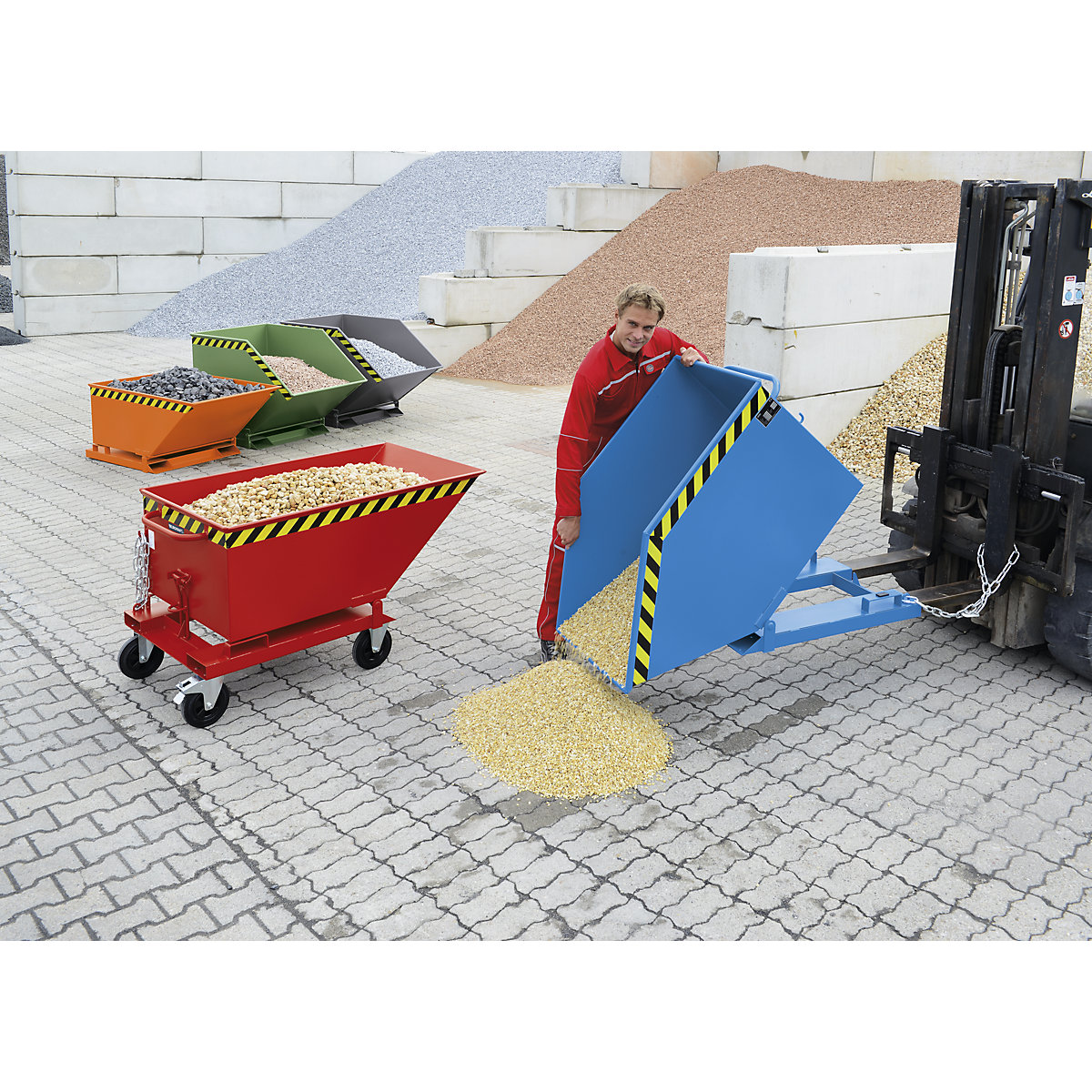Benă basculantă cu mecanism de basculare – eurokraft pro (Imagine produs 3)-2