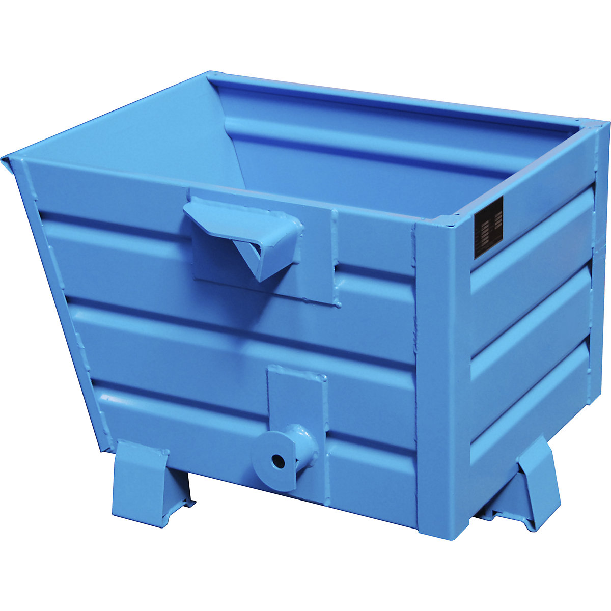 Container basculant și stivuibil pentru șpan BSL, cu bază din tablă perforată – eurokraft pro