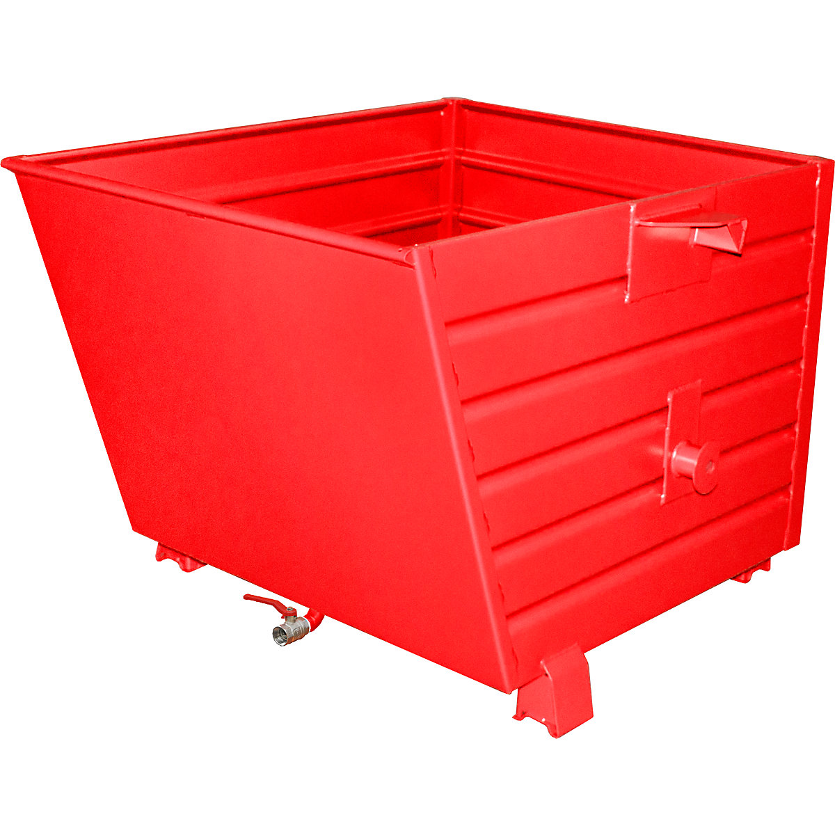 Container basculant și stivuibil pentru șpan BSL, cu bază din tablă perforată – eurokraft pro