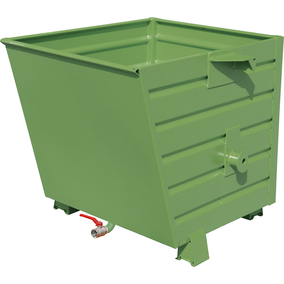 Container basculant și stivuibil pentru șpan BSS, cu inserție cu sită – eurokraft pro