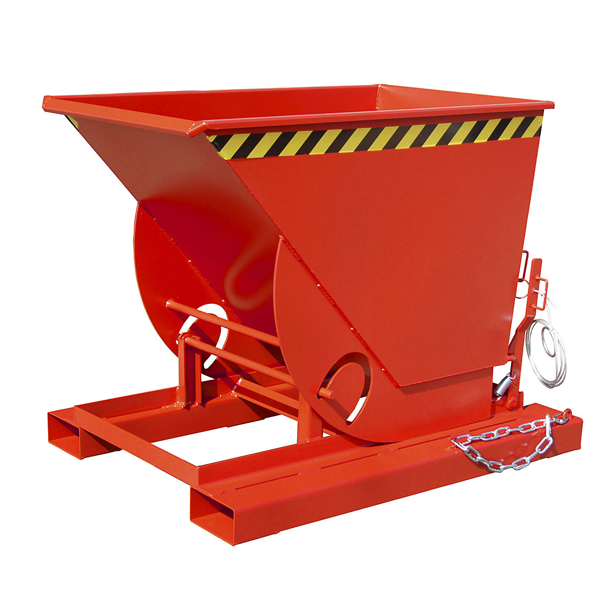 Recipient basculant compact – eurokraft pro, volum 0,5 m³, roșu aprins-0